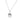 CHAIN NECKLACE WITH CHARM IN 18KT WHITE GOLD, WITH 0.18CT NATURAL DIAMOND.