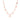 BLUQUEEN CHARM NECKLACE IN 18K 750 PINK GOLD-PLATED 925 STERLING SILVER