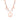 BLUQUEEN CHARM NECKLACE IN 18K 750 PINK GOLD-PLATED 925 STERLING SILVER