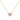 GIOVE MIO Cuore Mio Pink Heart Chain in 925 Silver Plated in 18Kt Yellow Gold.