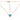 GIOVE MIO CHAIN NECKLACE WITH 925 PINK SILVER PENDANT, WITH TURQUOISE CT.