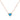 GIOVE MIO Cuore Mio Turquoise Heart Chain in 925 Silver Plated in 18Kt Yellow Gold.