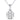 14KT WHITE GOLD PENDANT, WITH 0.5CT NATURAL DIAMOND.
