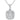 14KT WHITE GOLD PENDANT, WITH 0.4CT NATURAL DIAMOND.