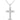 CROSS PENDANT IN 14KT WHITE GOLD, WITH 0.25CT NATURAL DIAMOND.