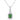 14KT WHITE GOLD PENDANT, WITH 0.16CT NATURAL DIAMOND. AND EMERALD CT.