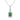 OROITALIA Charm in 14Kt White Gold with Emerald and Natural Diamonds.