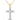 CROSS PENDANT IN 14KT YELLOW GOLD, WITH 0.25CT NATURAL DIAMOND.