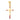 CROSS CHARM IN 18KT YELLOW GOLD, WITH CUBIC ZIRCONIA CT.