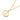 CHAIN NECKLACE WITH CHARM IN 18KT YELLOW GOLD, 45 CM LONG