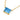 GIOVE MIO CABLE CHAIN NECKLACE WITH 10KT YELLOW GOLD PENDANT, 45 CM LONG, WITH SKY BLUE CT BLUE TOPAZ.