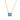 GIOVE MIO CABLE CHAIN NECKLACE WITH 10KT YELLOW GOLD PENDANT, 45 CM LONG, WITH SKY BLUE CT BLUE TOPAZ.