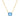 GIOVE MIO CABLE CHAIN NECKLACE WITH 10KT YELLOW GOLD PENDANT, 45 CM LONG, WITH SKY BLUE CT BLUE TOPAZ.