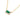 GIOVE MIO ROLO CHAIN NECKLACE WITH 10KT YELLOW GOLD PENDANT, 43 CM LONG, WITH CT EMERALD. AND WHITE SAPPHIRE CT.