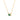 GIOVE MIO ROLO CHAIN NECKLACE WITH 10KT YELLOW GOLD PENDANT, 43 CM LONG, WITH CT EMERALD. AND WHITE SAPPHIRE CT.