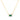 GIOVE MIO ROLO CHAIN NECKLACE WITH 10KT YELLOW GOLD PENDANT, 43 CM LONG, WITH CT EMERALD. AND WHITE SAPPHIRE CT.