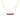 GIOVE MIO CABLE CHAIN NECKLACE WITH BAR CHARM IN 10KT YELLOW GOLD, 43 CM LONG, WITH RUBY CT.