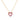 GIOVE MIO CABLE CHAIN NECKLACE WITH HEART CHARM IN 10KT YELLOW GOLD, 43 CM LONG, WITH RUBY CT.