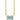GIOVE MIO CHAIN NECKLACE WITH CHARM IN 14KT YELLOW GOLD, 45 CM LONG, WITH AQUAMARINE CT.