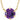 GIOVE MIO CHAIN NECKLACE WITH CHARM IN 14KT YELLOW GOLD, 45 CM LONG, WITH AMETHYST CT.