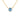 GIOVE MIO CHAIN NECKLACE WITH CHARM IN 14KT YELLOW GOLD, 45 CM LONG, WITH BLUE TOPAZ CT.