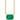 GIOVE MIO CHAIN NECKLACE WITH PENDANT IN 14KT YELLOW GOLD, 45 CM LONG, WITH EMERALD CREATED IN CT LABORATORY.