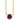 GIOVE MIO CHAIN NECKLACE WITH CHARM IN 14KT YELLOW GOLD, 45 CM LONG, WITH RHODOLITE GARNET CT.