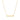 GIOVE MIO CABLE CHAIN NECKLACE WITH BAR CHARM IN 14KT YELLOW GOLD, 43 CM LONG