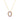GIOVE MIO CABLE CHAIN NECKLACE WITH GOOD KARMA CHARM IN 14KT YELLOW GOLD, 45 CM LONG, WITH AMETHYST CT.