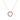 GIOVE MIO CABLE CHAIN NECKLACE WITH GOOD KARMA CHARM IN 14KT YELLOW GOLD, 45 CM LONG, WITH AMETHYST CT.