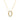 GIOVE MIO CABLE CHAIN NECKLACE WITH GOOD KARMA CHARM IN 14KT YELLOW GOLD, 45 CM LONG, WITH WHITE TOPAZ CT.