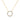GIOVE MIO Chain with Circular Charm and Gems in 14Kt Yellow Gold with White Topaz.