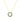 GIOVE MIO CABLE CHAIN NECKLACE WITH GOOD KARMA CHARM IN 14KT YELLOW GOLD, 45 CM LONG, WITH CT EMERALD. AND WHITE TOPAZ CT.