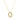 GIOVE MIO CABLE CHAIN NECKLACE WITH GOOD KARMA CHARM IN 14KT YELLOW GOLD, 45 CM LONG, WITH PERIDOT CT. AND WHITE TOPAZ CT.