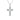 CROSS CHARM IN 18KT WHITE GOLD WITH 0.5CT NATURAL DIAMOND.