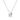 CABLE CHAIN NECKLACE WITH GEM CHARM IN 18KT WHITE GOLD, 40 CM LONG WITH 0.08CT NATURAL DIAMOND.