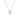 CABLE CHAIN NECKLACE WITH GEM CHARM IN 18KT WHITE GOLD, 40 CM LONG WITH 0.08CT NATURAL DIAMOND.