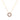 BIRTHSTONES CABLE CHAIN NECKLACE WITH GEM CHARM IN 14KT ROSE GOLD, 45 CM LONG WITH GARNET AND WHITE TOPAZ
