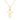 GIOVE MIO CABLE CHAIN NECKLACE LINEAR CROSS NECKLACE WITH CROSS CHARM IN 14KT YELLOW GOLD, 30 CM LONG