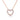 GIOVE MIO CABLE CHAIN NECKLACE WITH HEART PENDANT IN 18K 750 PINK GOLD-PLATED 925 STERLING SILVER, 45 CM, SET WITH WHITE SAPPHIRES