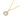 GIOVE MIO CABLE CHAIN NECKLACE WITH HEART PENDANT IN 10K YELLOW GOLD, 45 CM + 3 CM EXTENSION, FEATURING A 0.1CT NATURAL DIAMOND