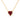 GIOVE MIO NECKLACE WITH RED CZ HEART CHARM IN 18K 750 YELLOW GOLD-PLATED 925 STERLING SILVER, 45 CM