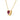GIOVE MIO NECKLACE WITH RED CZ HEART CHARM IN 18K 750 YELLOW GOLD-PLATED 925 STERLING SILVER, 45 CM