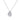 GIOVE MIO CABLE CHAIN FASHION NECKLACE WITH DROP PENDANT IN 14KT WHITE GOLD, 50 CM LONG WITH 0.32CT NATURAL DIAMOND.