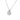 GIOVE MIO CABLE CHAIN FASHION NECKLACE WITH DROP PENDANT IN 14KT WHITE GOLD, 50 CM LONG WITH 0.32CT NATURAL DIAMOND.