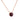 GIOVE MIO NECKLACE IN 14KT ROSE GOLD WITH ROUND RUBY PENDANT 1.70CT “ 45 CM IN LENGTH