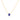 GIOVE MIO EXQUISITE 14KT GOLD TANZANITE PENDANT NECKLACE, 45CM, 0.65CT OVAL