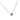 GIOVE MIO ELEGANT 18KT WHITE GOLD TANZANITE PENDANT NECKLACE, 0.54CT TRILLION CUT, 45CM