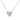 GIOVE MIO EXQUISITE DIAMOND HEART NECKLACE, 14KT WHITE GOLD, 40-45CM, 0.16CT H VS1