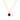 GIOVE MIO EXCLUSIVE RUBY AND DIAMOND PENDANT NECKLACE IN 14KT GOLD - 40-45 CM - 0.56CT RUBY - 0.05CT DIAMOND H VS. SHINE ELEGANTLY!
